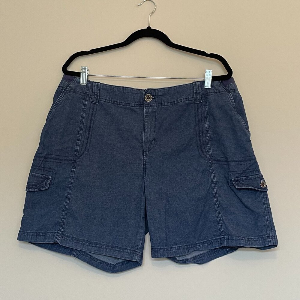 Denim Jean Cargo Shorts Size 16 - Picture 2 of 7